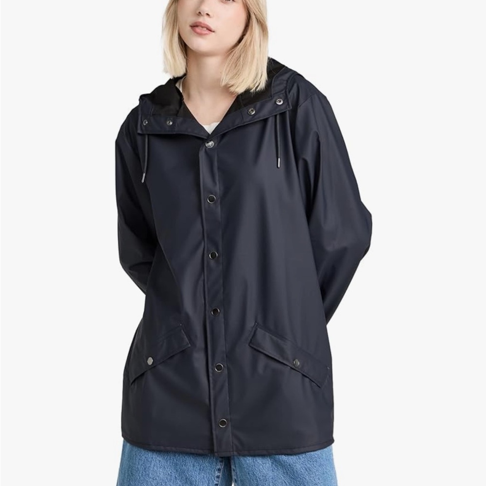 RAINS Unisex XS Navy Utility Jacket (worn once)
